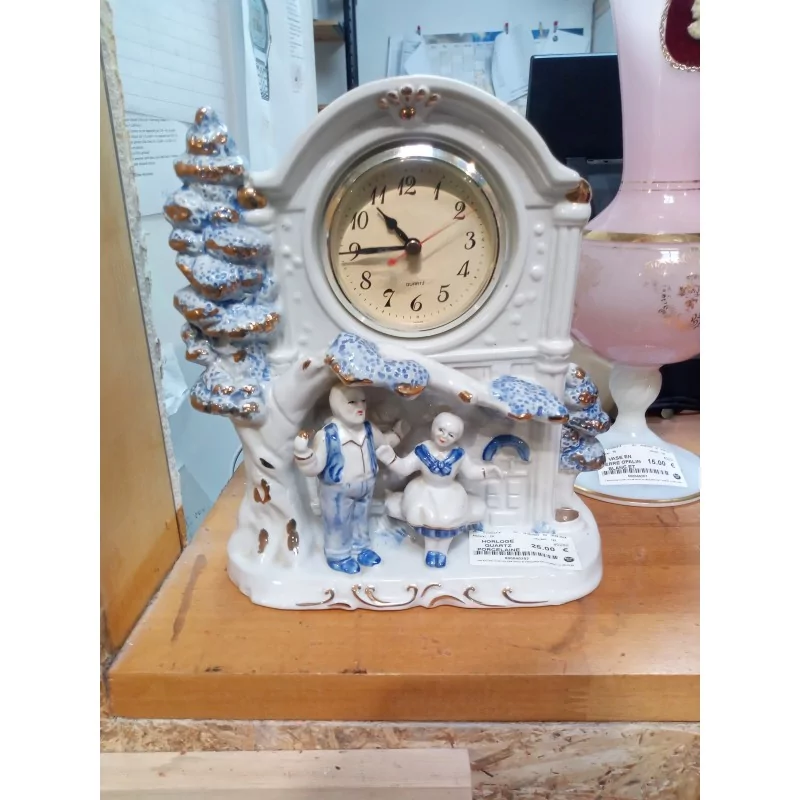 HORLOGE QUARTZ PORCELAINE