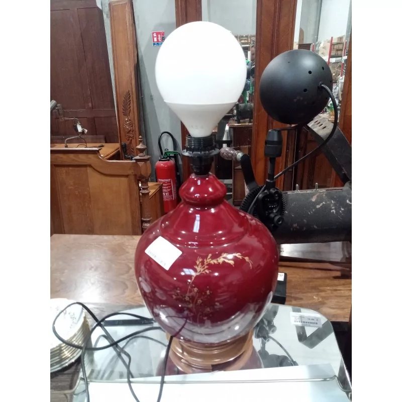 LAMPE FAIENCE ROUGE