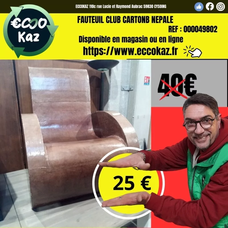 FAUTEUIL CLUB CARTONB NEPALE