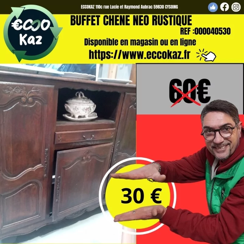 BUFFET CHENE NEO RUSTIQUE