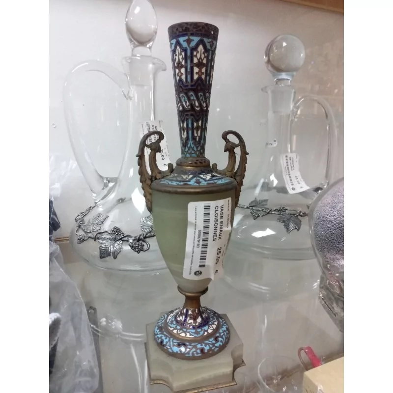 VASE EMAUX CLOISONNES