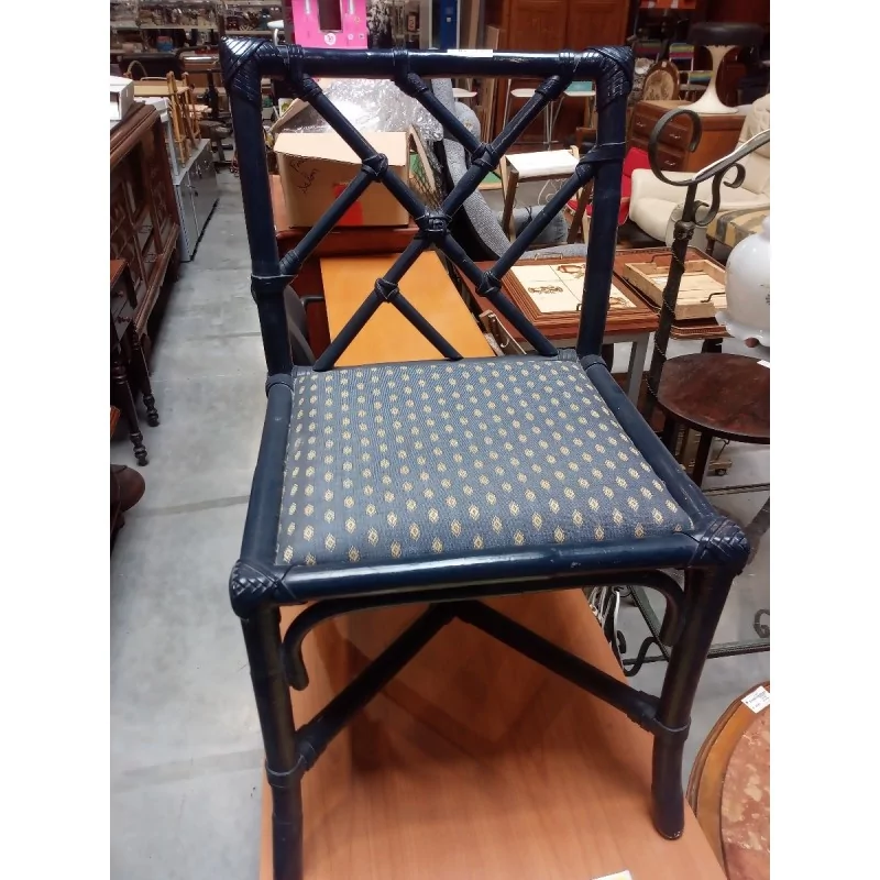 CHAISE BAMBOU BLEU