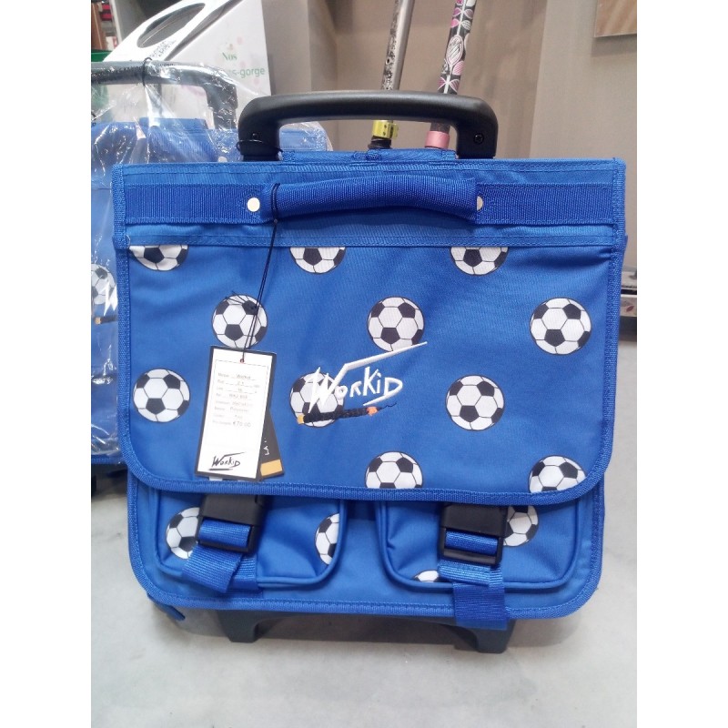 CARTABLE ROULETTE FOOT BLEU