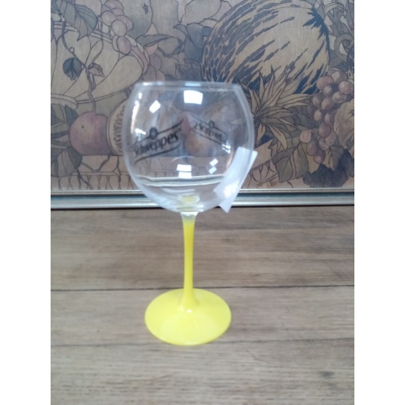 VERRE SCHWEPPES PIED JAUNE