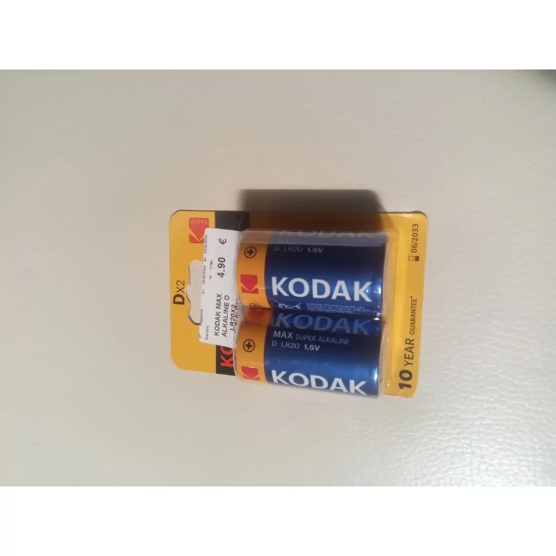 KODAK MAX ALKALINE D LR20X2 887930952841