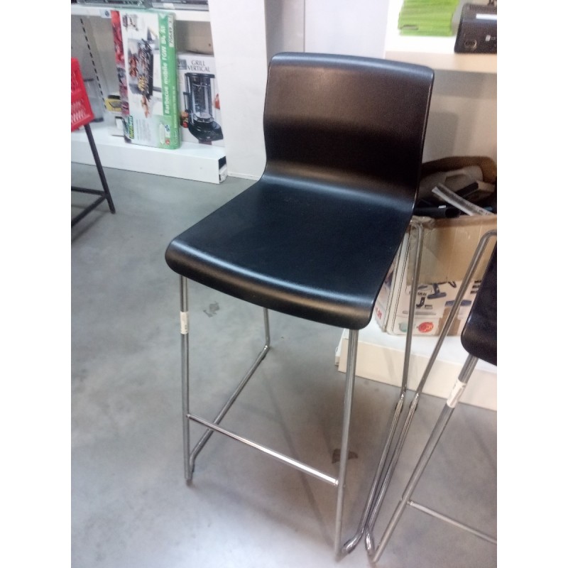 TABOURET DE BAR IKEA NOIR CHROME H107XA76XL40