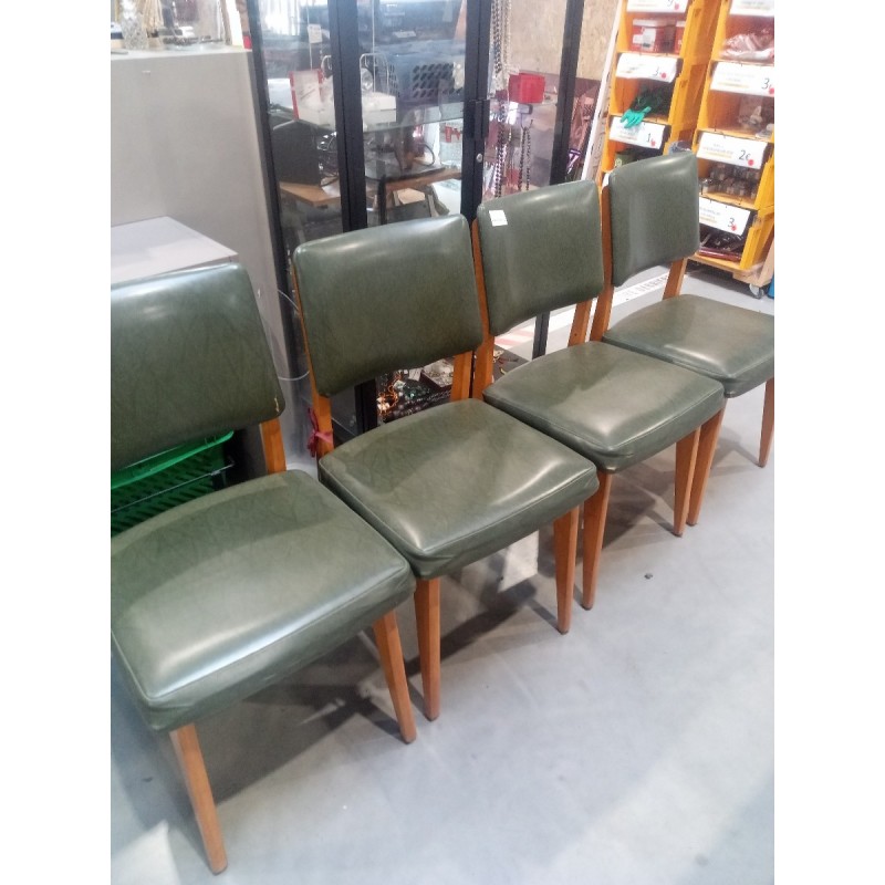 4 CHAISES VERTE