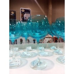 VERRE A VIN TURQUOISE LEONARDO 